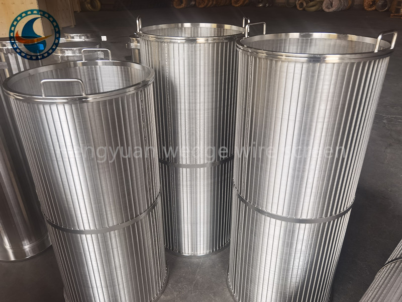 490mm Stainless Steel 316l Wedge Wire Filter Screen Basket For Scraper Filters