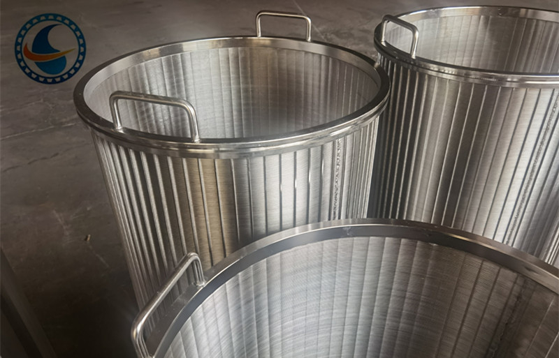 490mm Stainless Steel 316l Wedge Wire Filter Screen Basket For Scraper Filters