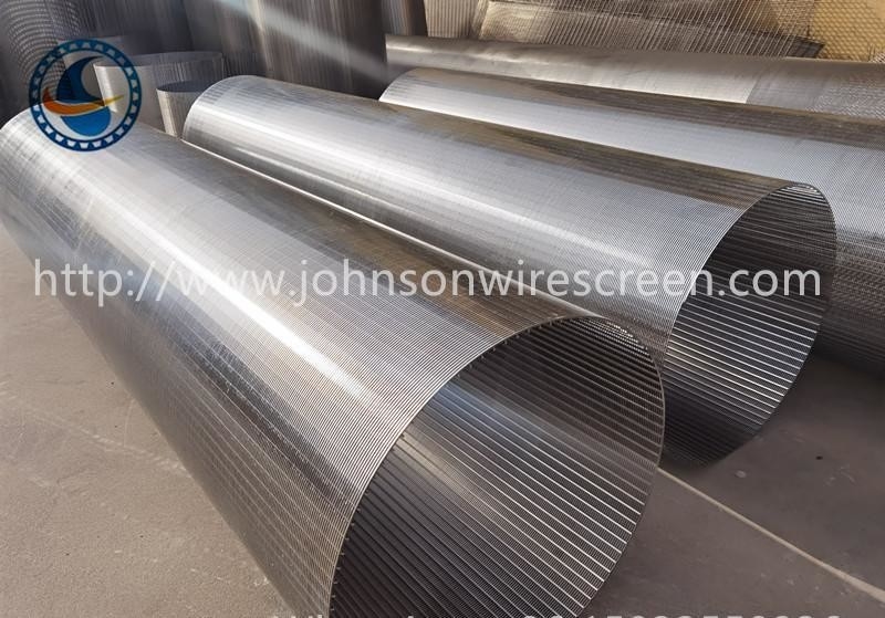 Water Well Polishing Wedge Wire Filter Screen Wide Range Of Slot Widths Open Area