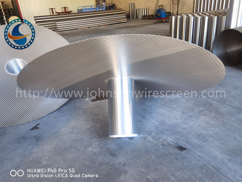 Welded Ss 304 Johnson V Wire Screen Slot 200 Micron With High Open Area