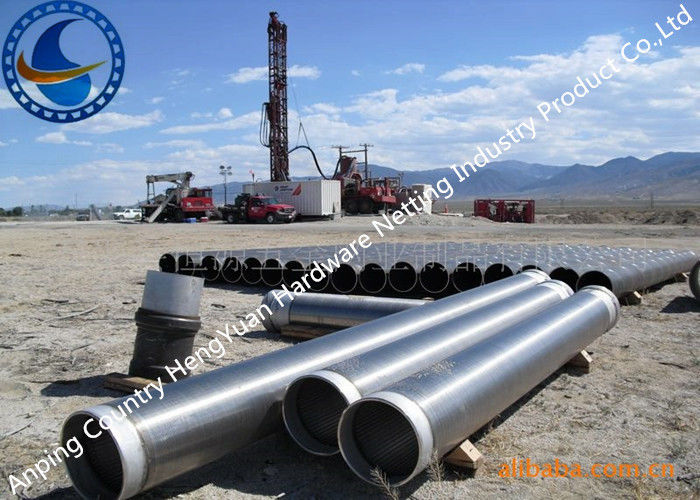 304 / 316L Johnson V Wire Screen Pipe For Water Well Drilling Strong Structure