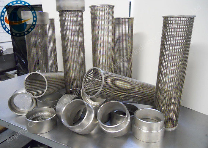Water Treatment Stainless Steel 304 Well Screen , Wedge Wire Screen Cylinders