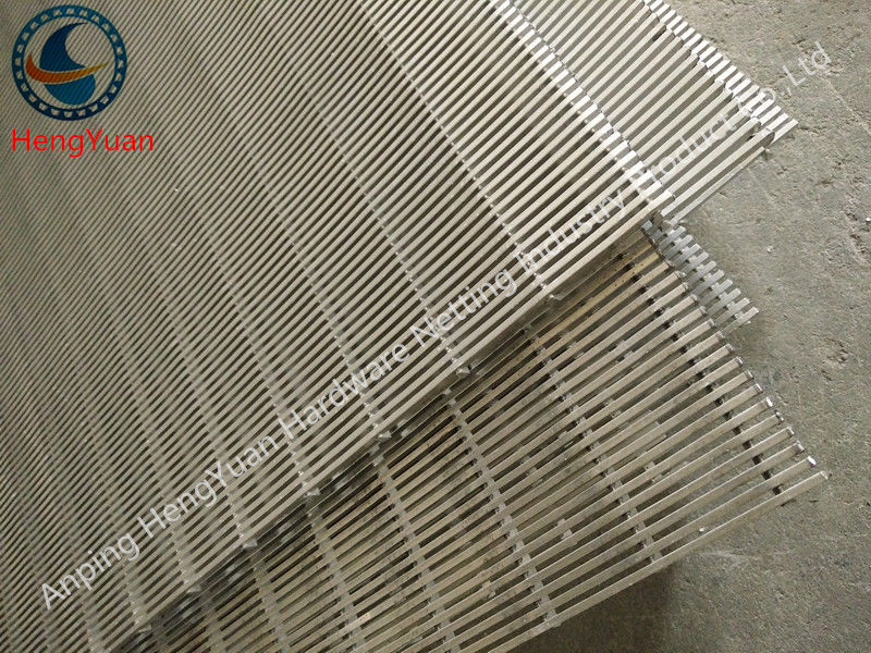 90 Degrees Wedge Flat Wire Wrapped Screen Panel Stainless Steel Material