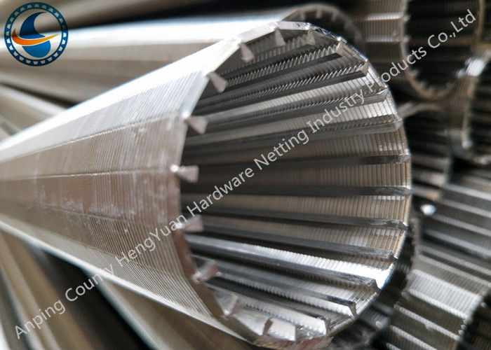 Anti - Corrosion Wedge Wire Mesh Pipes For Liquid / Soild Filtration