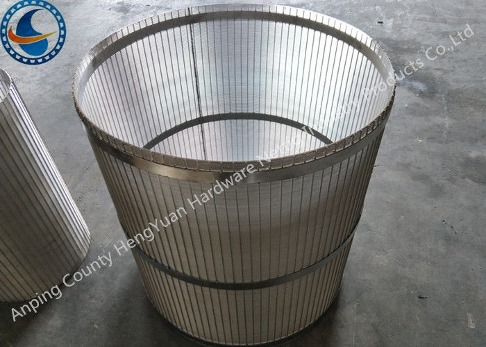 Reverse Support Rod Rotary Screen Drum Stainless Steel With Falt Iron