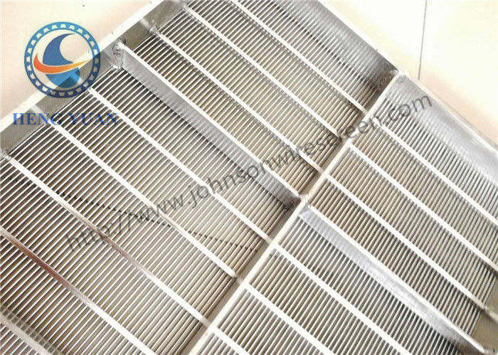 Vee Wedge Wire Mesh Grids Panel , Stainless Steel Sieve Screen 0.7mm Slot Size