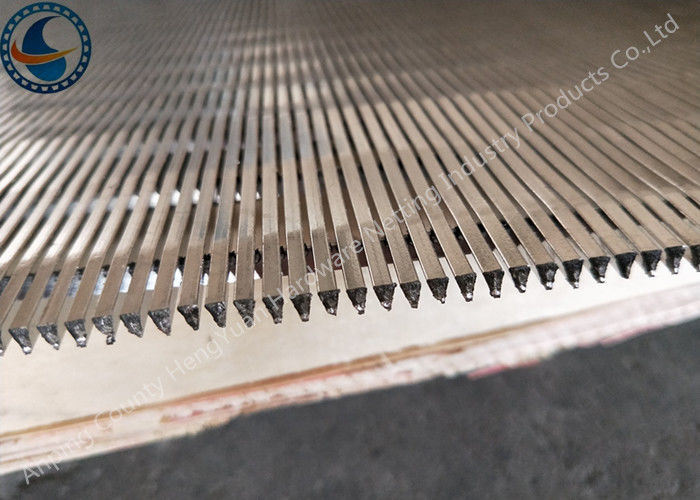 Custom Wedge Wire Screen Panels / Stainless Steel Mesh Plate Non - Clogging