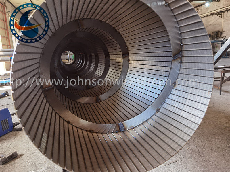 OD 600mm Wedge Wire Rotary Screen Drum Of Stainless Steel For Waste Water