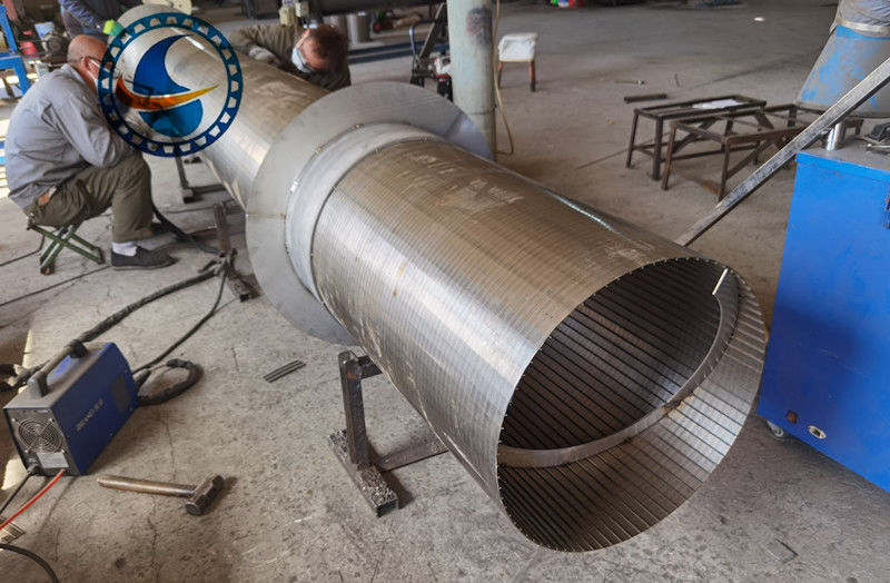 OD 600mm Wedge Wire Rotary Screen Drum Of Stainless Steel For Waste Water