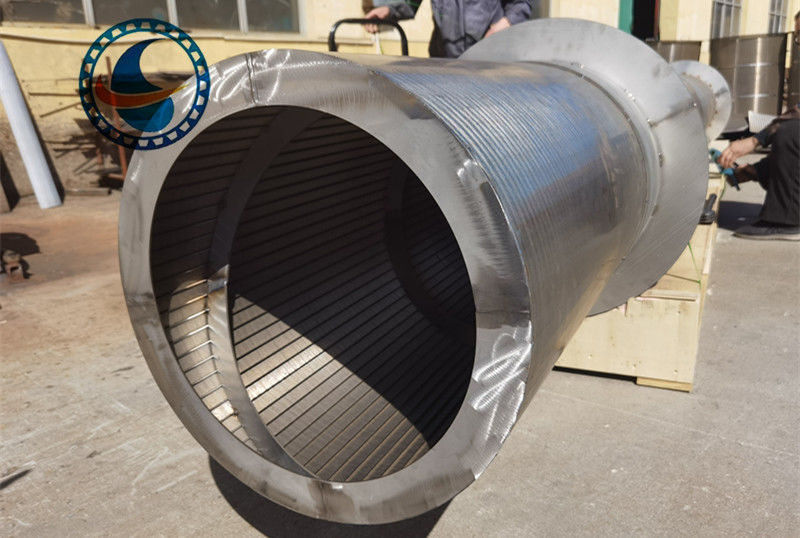 OD 600mm Wedge Wire Rotary Screen Drum Of Stainless Steel For Waste Water