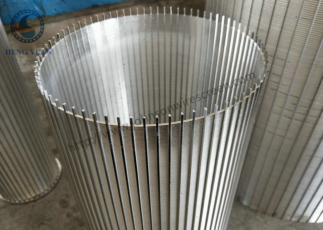 304 Grade Johnson Screen Filter Basket , Water Treatment Wire Mesh Drum