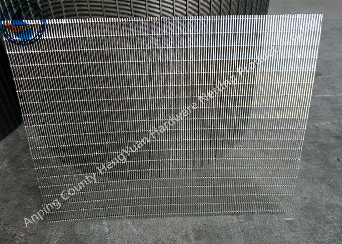 Customized Stainless Steel Welded Wedge Wire Screen For Gas / Solid Filtration