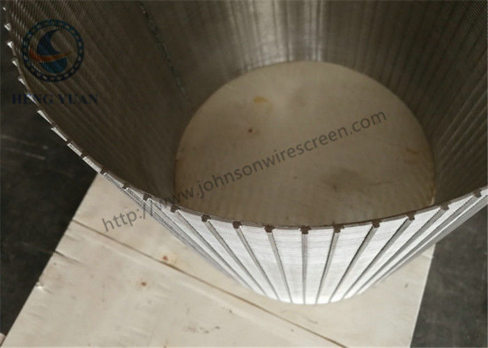 SS 316L Wedge Wire Sieve Filters / Rotating Drum Screen 520 Mm Dia