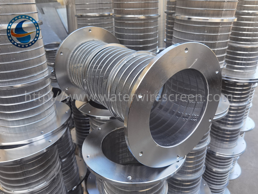 Non Clogging Stainless Steel 304 Johnson Wedge Wire Screens For Pulp Filter