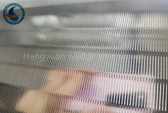 Non Clogging 304 Stainless Steel Wedge Wire Screen For Rotating Fine Grid Filters