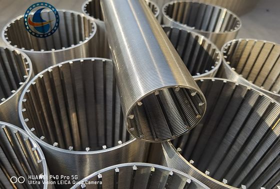 SS304 Wedge Wire Screen Filter OD 60mm 0.12mm Slot Opening