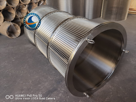 SS316L Wedge Wire Rotary Screen Drum Wire Screen For Wastewater Treatment