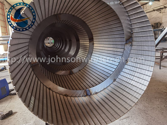OD 600mm Wedge Wire Rotary Screen Drum Of Stainless Steel For Waste Water