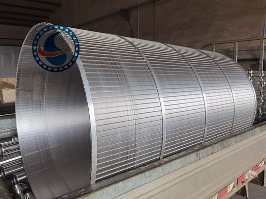 SS304 Wedge Wire Rotary Screen 1008mm Diameter for Wastewater