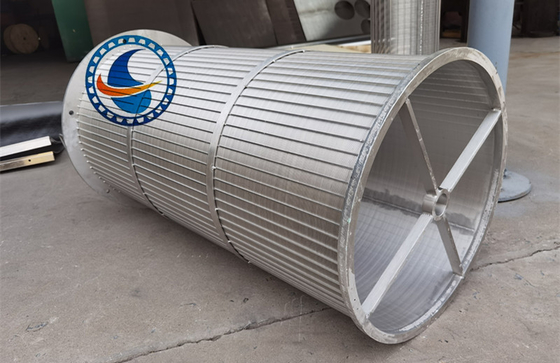 SS304 Wedge Wire Rotary Screen Drum Filter 750x1100mm