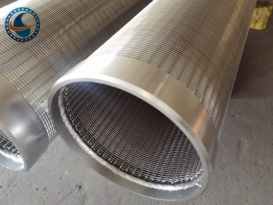Ss 304 316 V Wire Johnson Screen Pipe Wrapped Slotted For Filtration